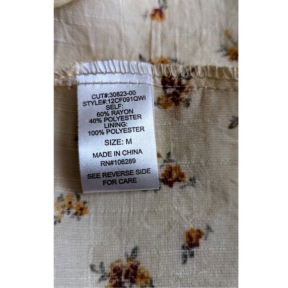 Trixxi Top SzM(See meas) Rayon/Poly Gauze floral  Baby doll milkmaid NWT - Picture 8 of 10